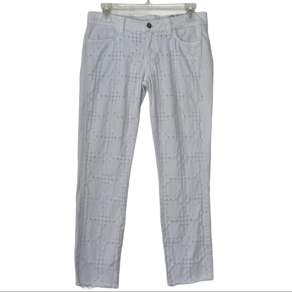 Siwy Hannah White Denim Raw Hem 98% Cotton